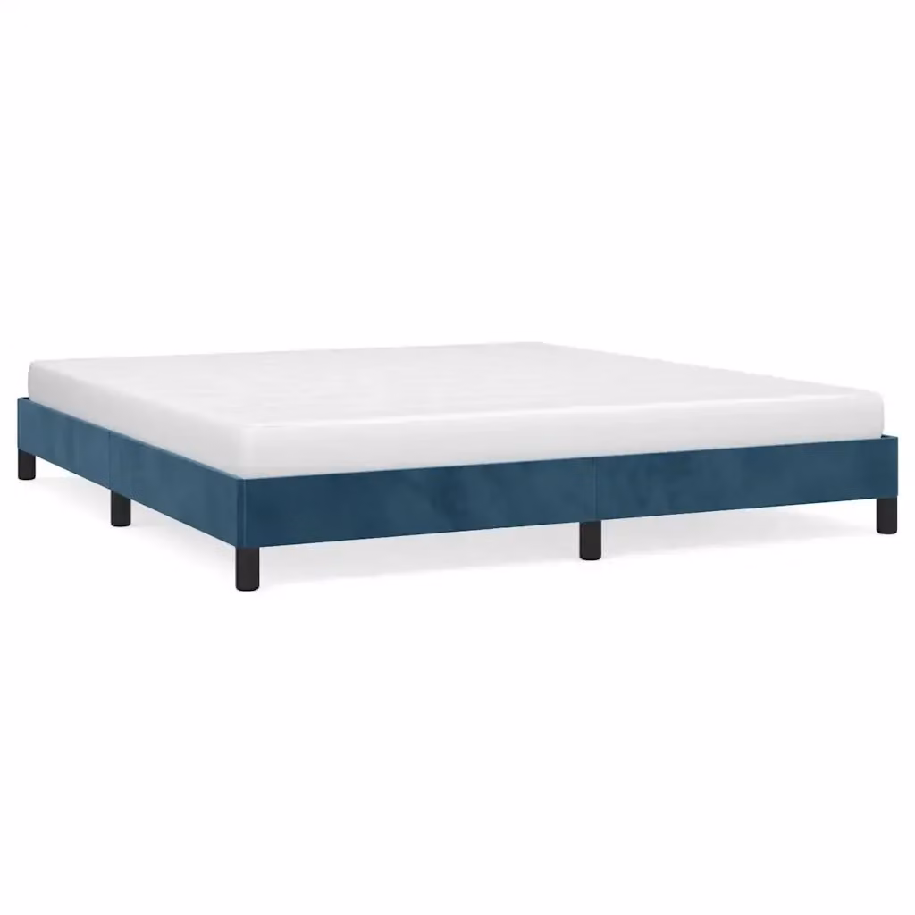 Struttura Letto Design Mania in Velluto Blu Scuro L/P: 180 x 200 cm – 2
