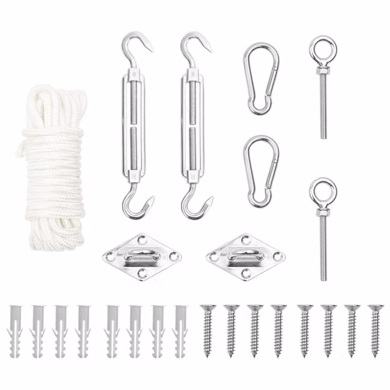 Maison Exclusive - Set Accessori per Vela Parasole 5 pz in Acciaio Inossidabile