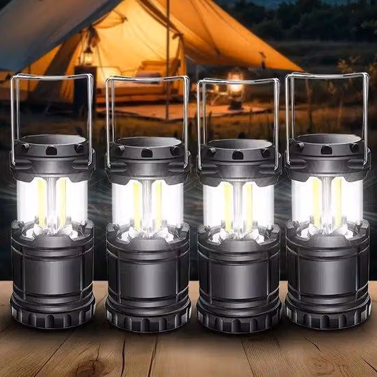 Lampada di emergenza portatile senza batterie, lampada multifunzionale da esterno, piccola, portatile, 4 pezzi