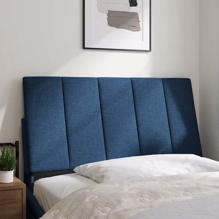 vidaXL Cuscino Testiera Hanko Blu 100 cm in Tessuto