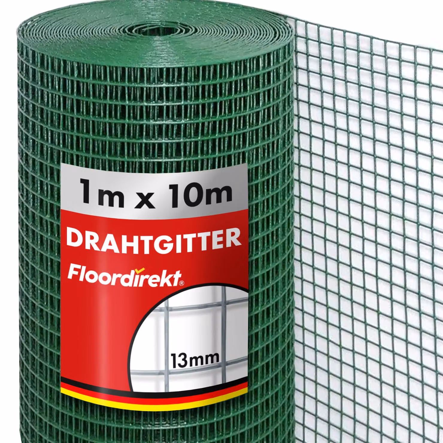 Filo per voliere per recinti, protezione delle piante e ausili per l'arrampicata guaina in PVC verde 100 cm x 10 m