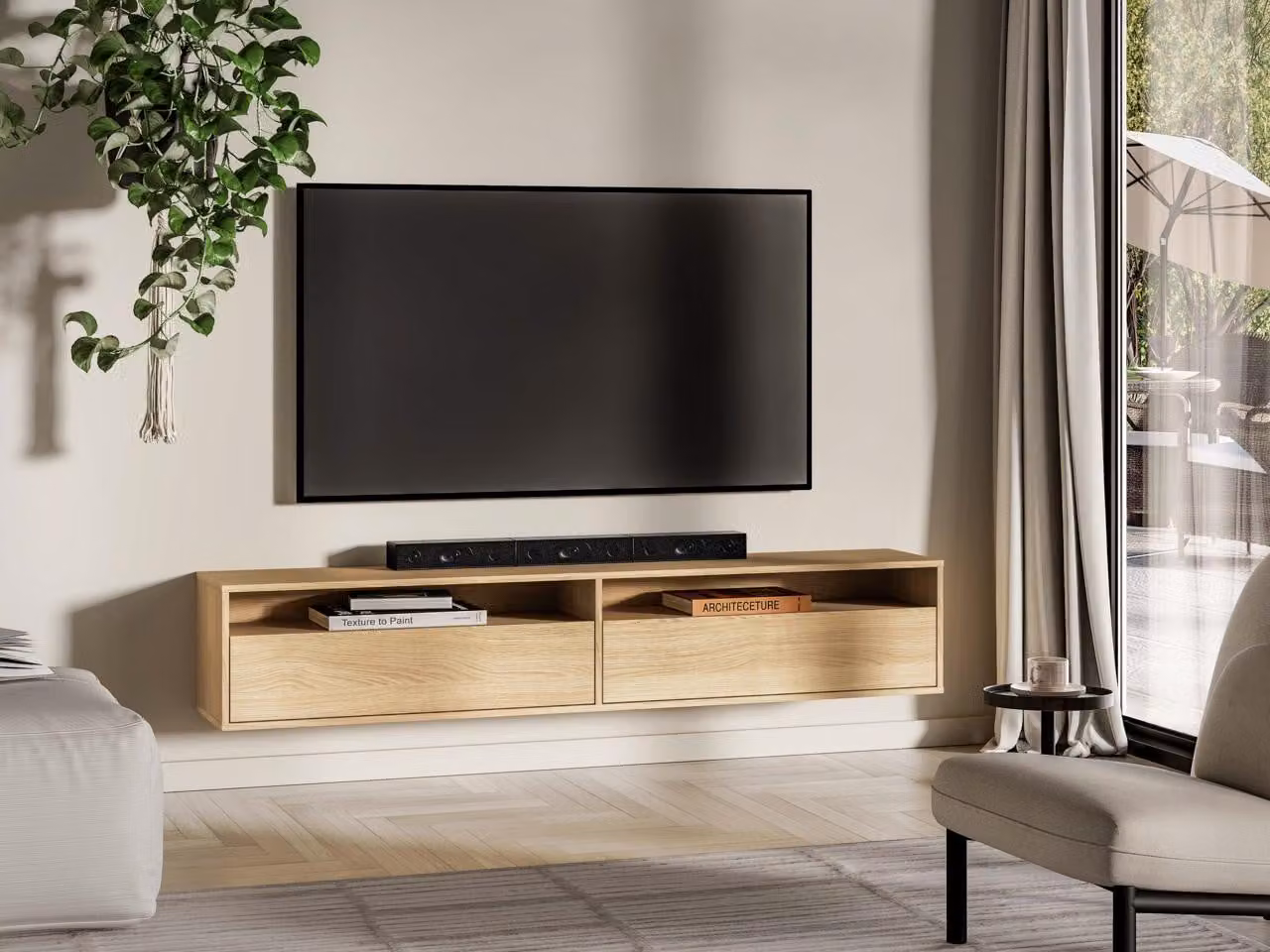 Mobile TV sospeso INDIGO - rovere