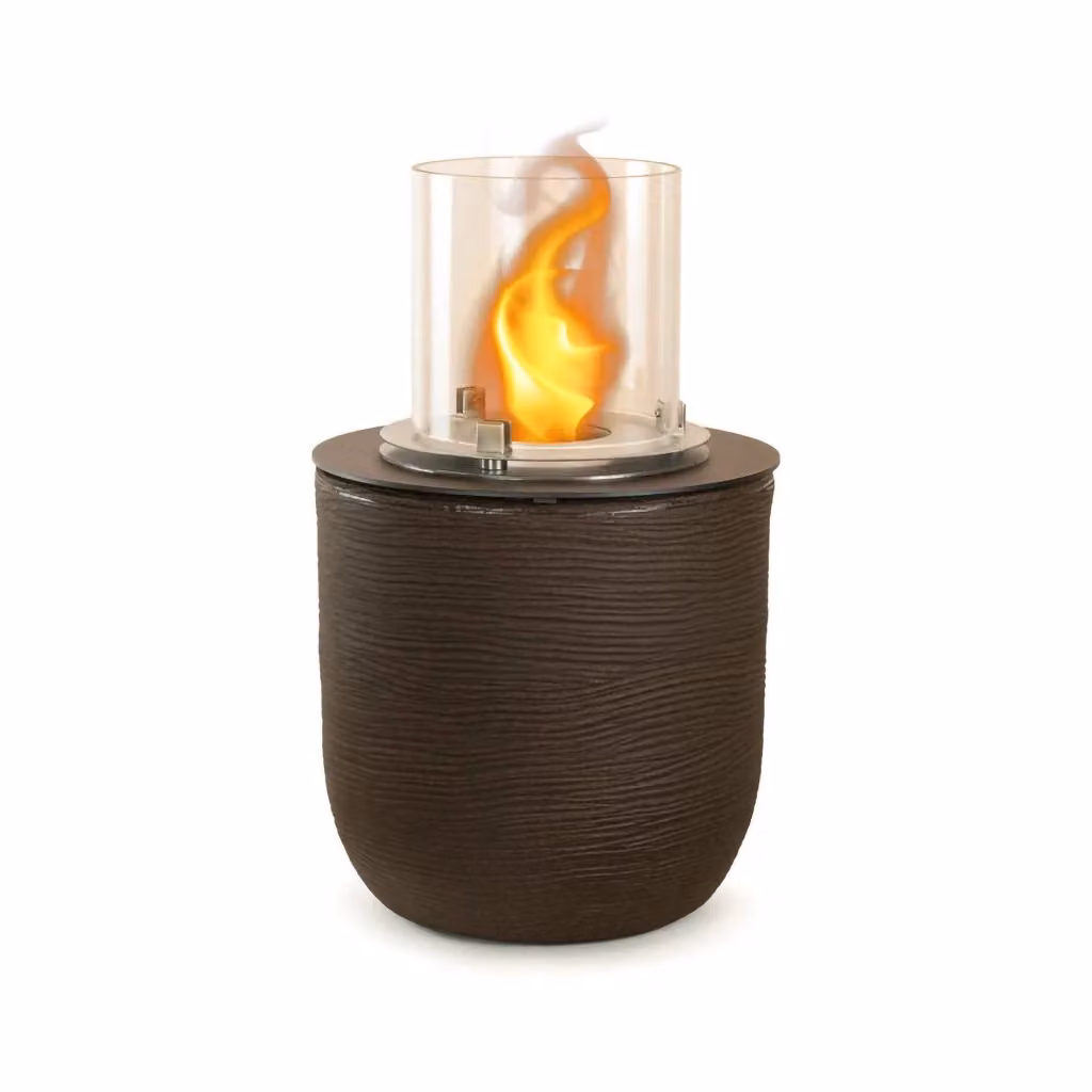 Camino a bioetanolo Agazzano DMORA, Caminetto ecologico senza fumo, Marrone, L 35 cm x P 35 cm x H 55 cm – 2