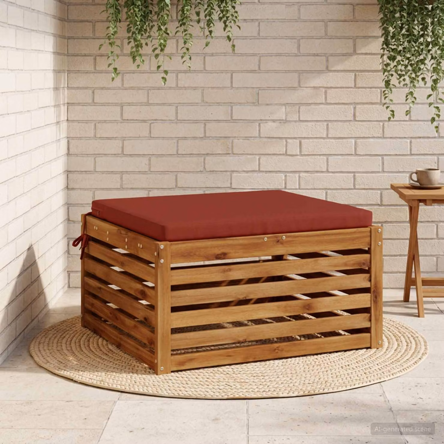 Cuscino per sedia vidaXL SOEST rosso in poliestere con rivestimento lavabile e resistente ai raggi UV