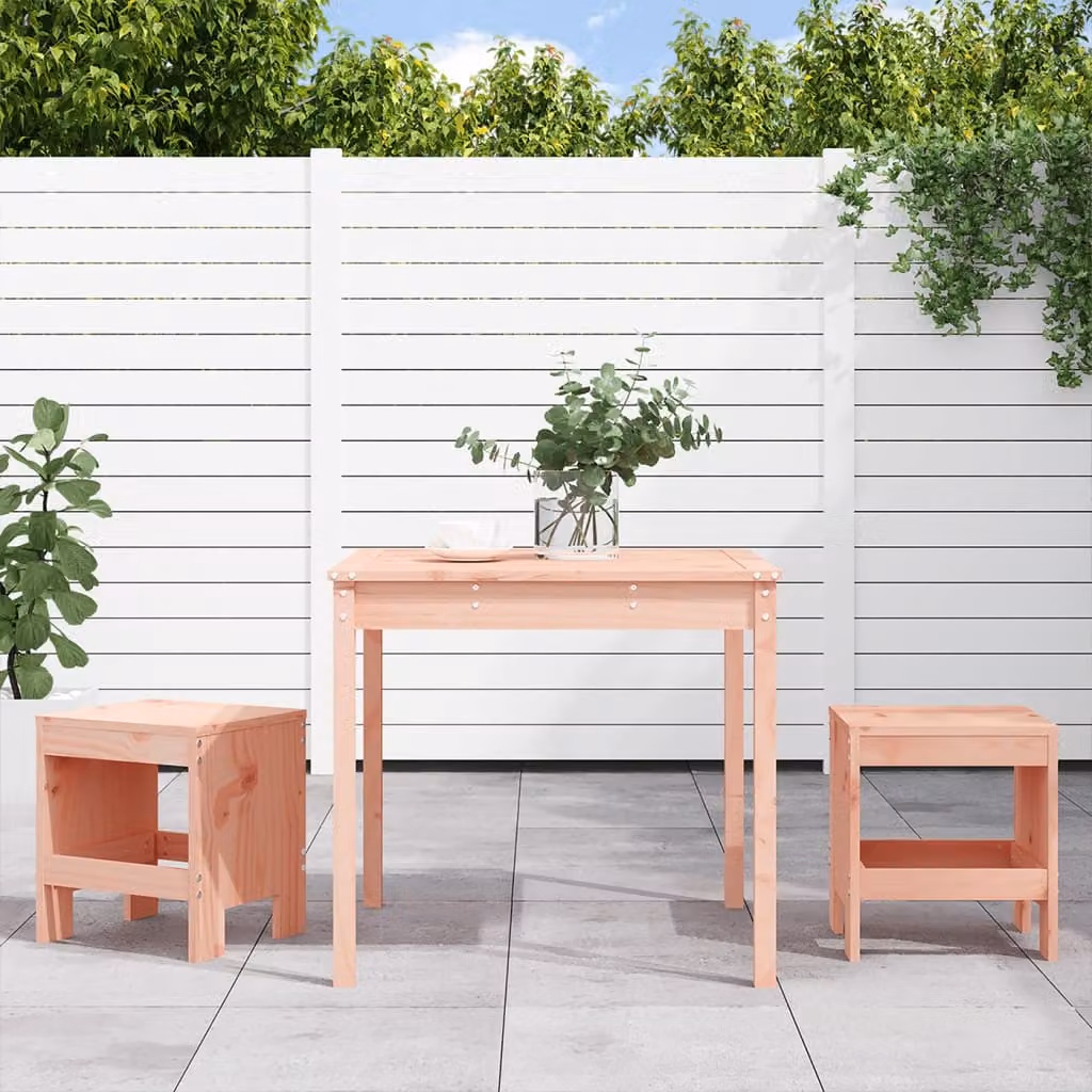Set Bistrot da Giardino vidaXL in Legno di Douglas Marrone, 3 Pezzi
