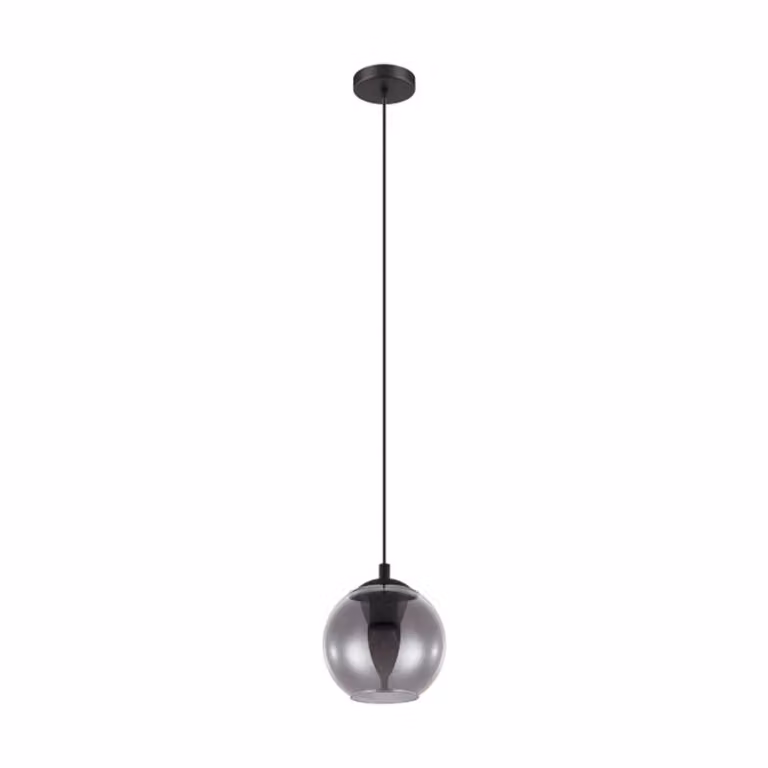 Lampadario Moderno Ariscani 1 Luce Acciaio Nero