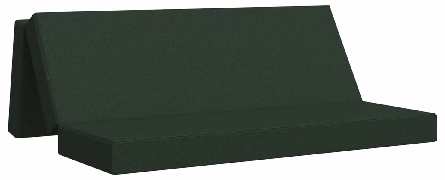 Divano Letto Pieghevole 180 x 67 x 45 cm Verde Scuro