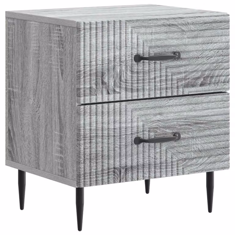 Armadio da Notte con cassetto Grigio Sonoma 43 x 34,5 x 47,5 cm