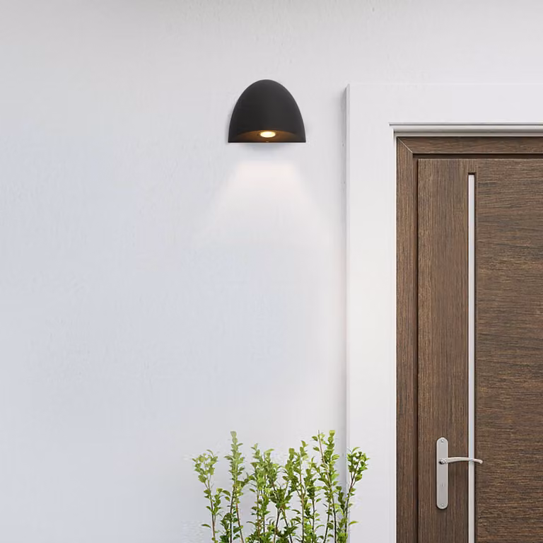 Searchlight Applique da esterni a LED X Sentinel, Nero, Alluminio, Moderno, Applique LED da esterni