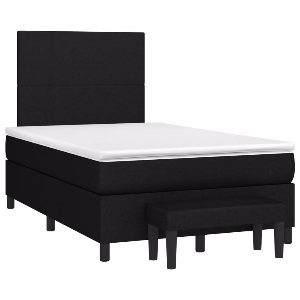 Maison Exclusive - Letto boxspring con materasso nero 120x190 cm Tessuto
