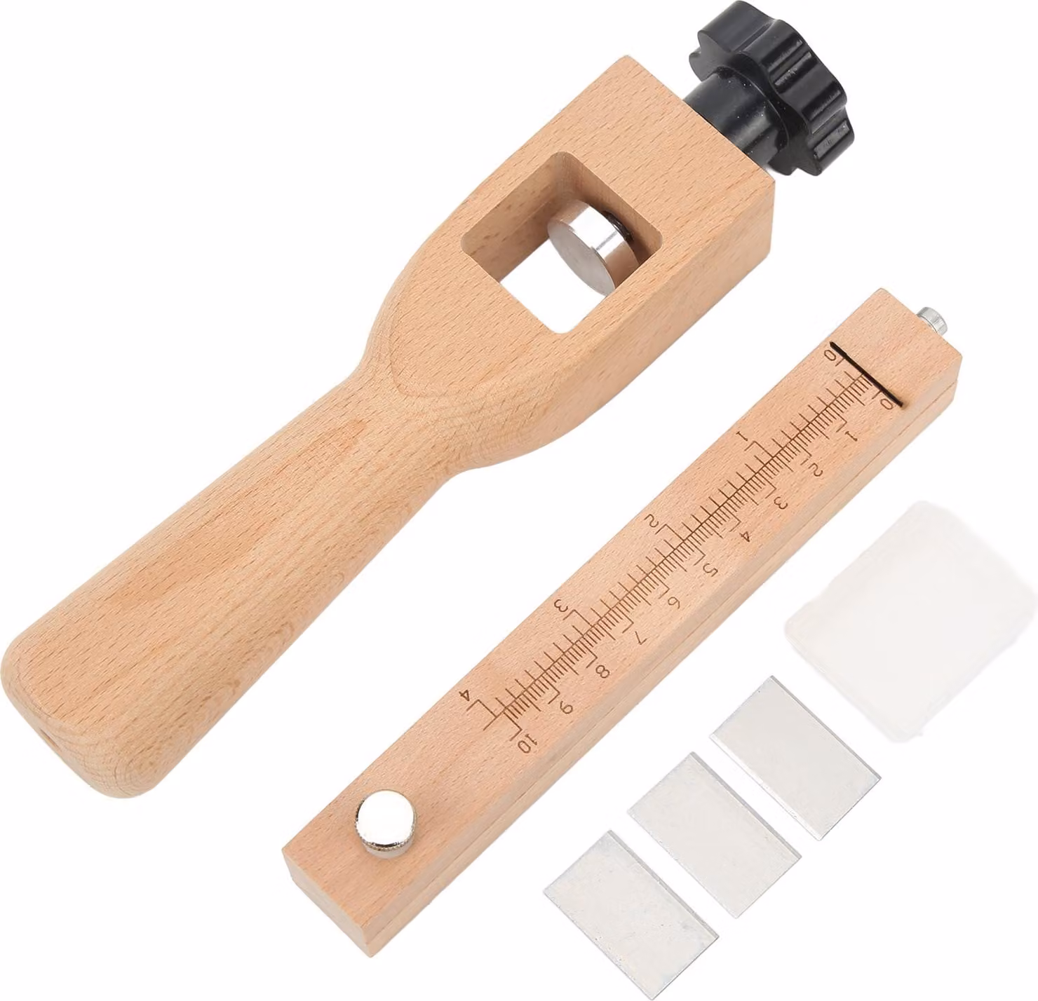 Taglierina per cintura in pelle Spessore regolabile in acciaio inox Forte cintura in legno per progetto artigianale fai da te