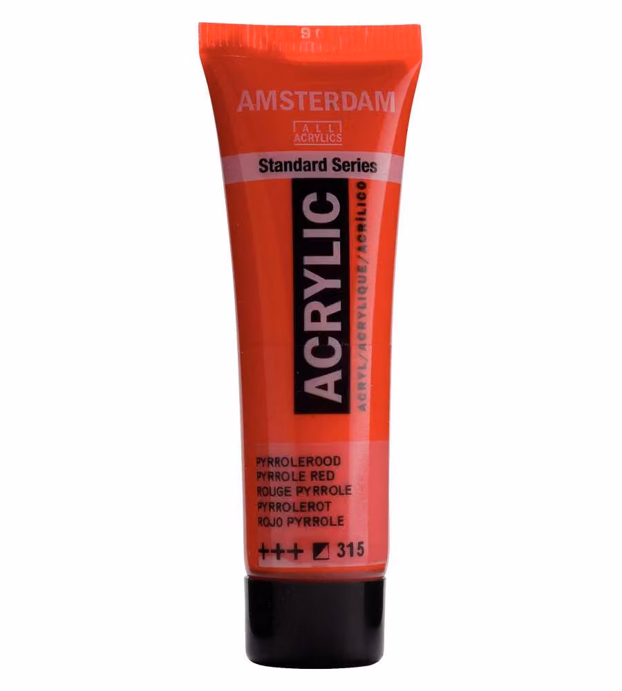 Colore Acrilico Amsterdam 20 ML Rosso Pyrrole