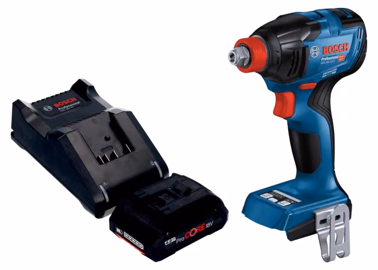 Bosch GDX 18V-210 C Avvitatore a impulsi professionale a batteria 18 V 210 Nm brushless + 1x batteria ricaricabile ProCORE 4,0 Ah + caricabatterie