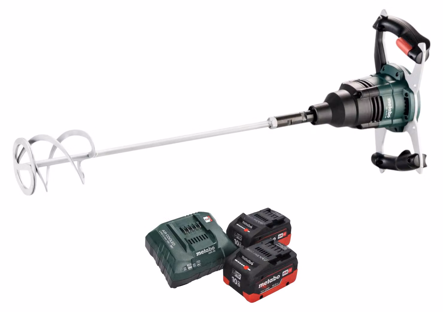 Metabo RW 18 LTX 120 Agitatore a batteria 18 V 40 l capacità di miscelazione 2x batteria LiHD 10,0 Ah + caricatore