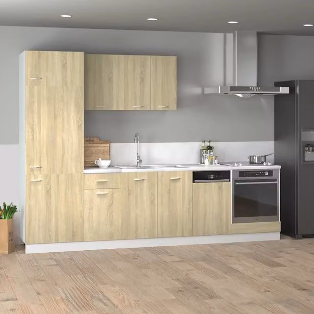 Set di Mobili Porta TV 7 pz “Lyon” Rovere Sonoma in Truciolato 3307654