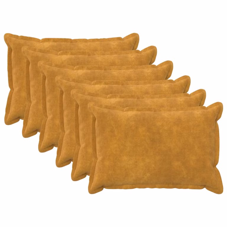 vidaXL Cuscino con cuscino HOUTEN 6 pz Giallo Fleece in microfibra