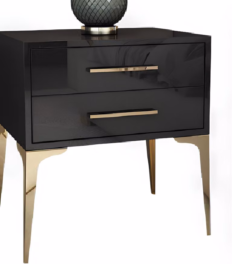 Design Nacht Tisch Konsole Beistell Schlaf Zimmer Metall Glanz Tische Konsolen