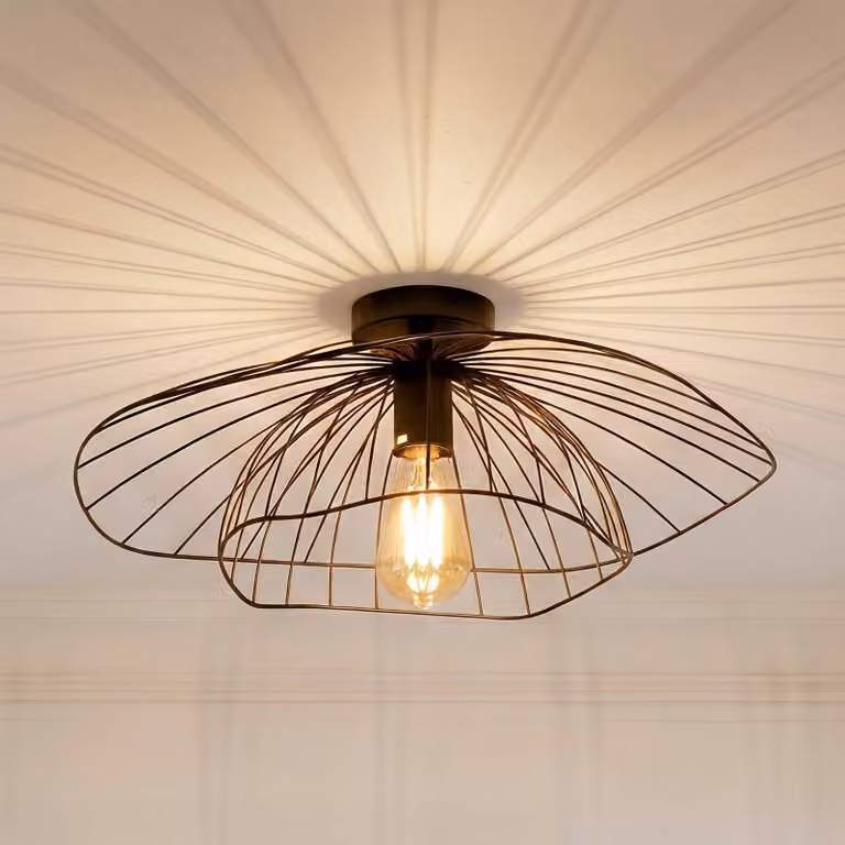 Plafoniera soffitto Mantar Opviq, dimmerabile, Nero, Soggiorno / Sala da pranzo, Metallo, Moderno, Plafoniera