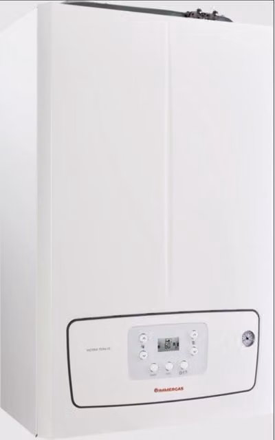 Caldaia a Condensazione Immergas Victrix Tera 28 V2 GPL con Kit Scarico Fumi in Acciaio Inox Grigio e Bianco