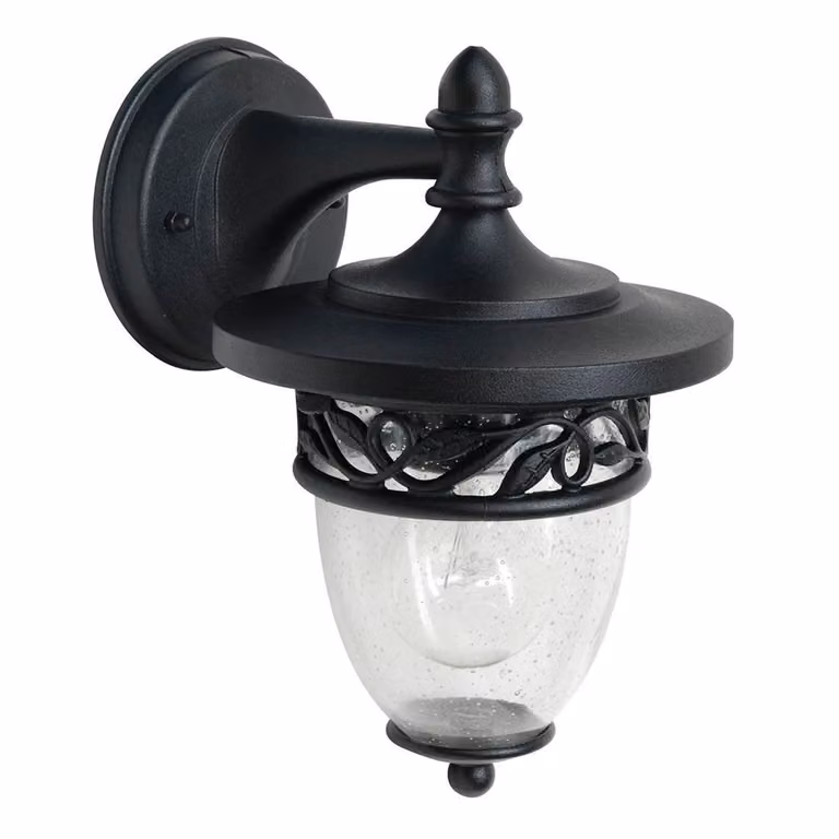 Applique da esterno classica nera E27 60W Burford Garden Zone