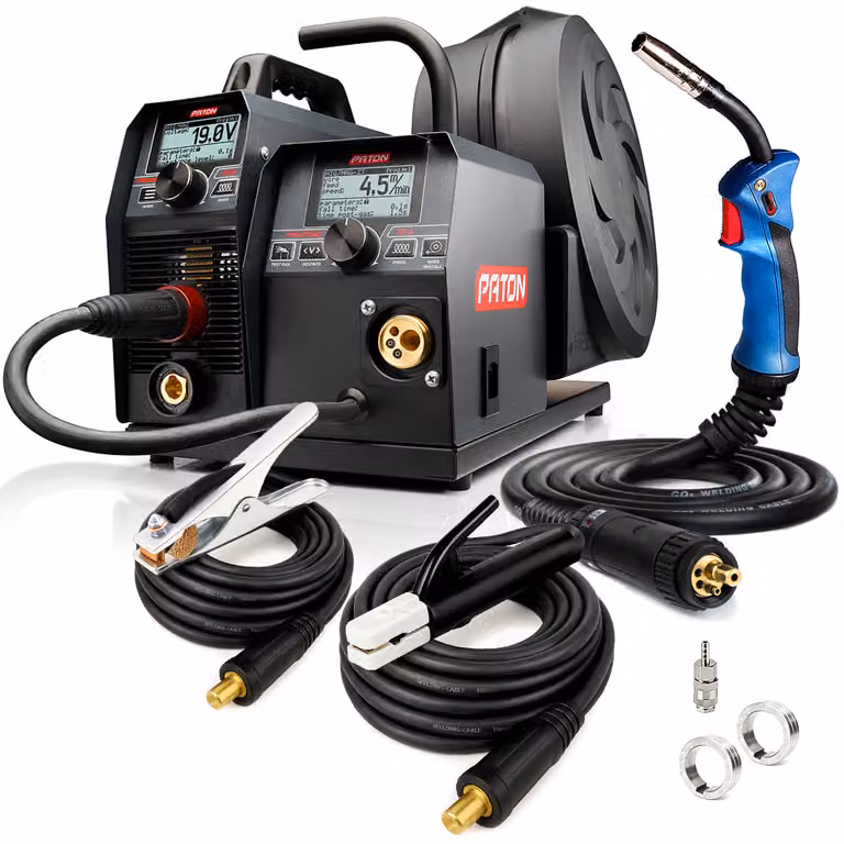 PATON ProMIG-160-15-2 Saldatrice MIG 3 in 1 - Saldatrice inverter 230V, - Kit MIG con torcia, senza gas, per principianti e professionisti