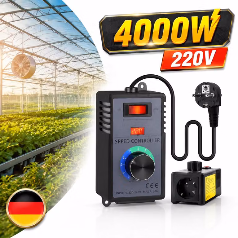 Regolatore di velocità motore SCR, 220V, 4000W. Regolatore di tensione, dimmer, termostato, per ventilatori