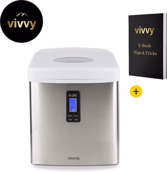 Macchina per blocchi di ghiaccio 2 in 1 - Macchina per cubetti di ghiaccio in 12 minuti - Macchina per blocchi di ghiaccio con ghiaccio schiacciato e display - Garanzia di raffreddamento del 100% - 3 diverse grandi cubetterie di ghiaccio - 3,3 L
