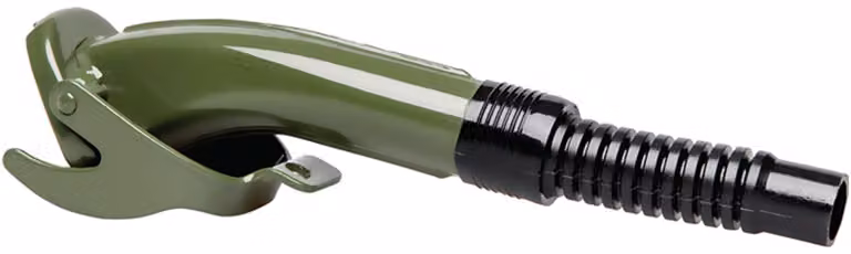 Beccuccio per benzina/gasolio senza arresto del rifornimento L.280mm L.68mm verde