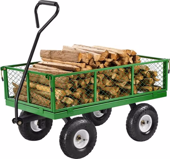 Carrello da trasporto a mano carrello da giardino 408,23 kg - Carrello porta attrezzi in verde/nero - Carrello robusto per il giardinaggio