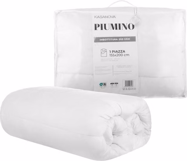 Piumino singolo in microfibra 200 gr/mq