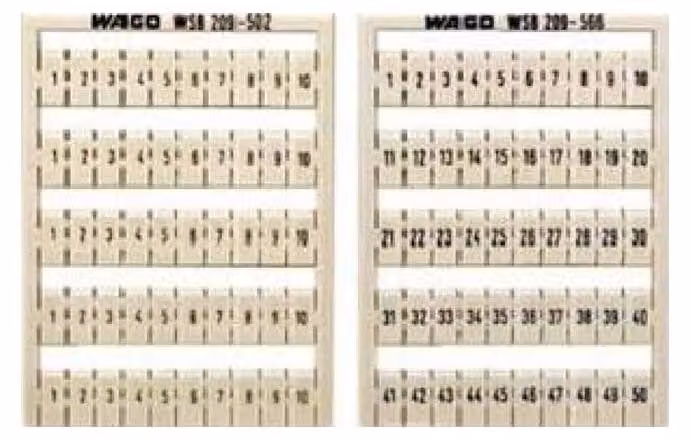 Sistema di etichettatura WSB non stampato, bianco - Etichetta per morsettiera 5 mm bianca 209-501