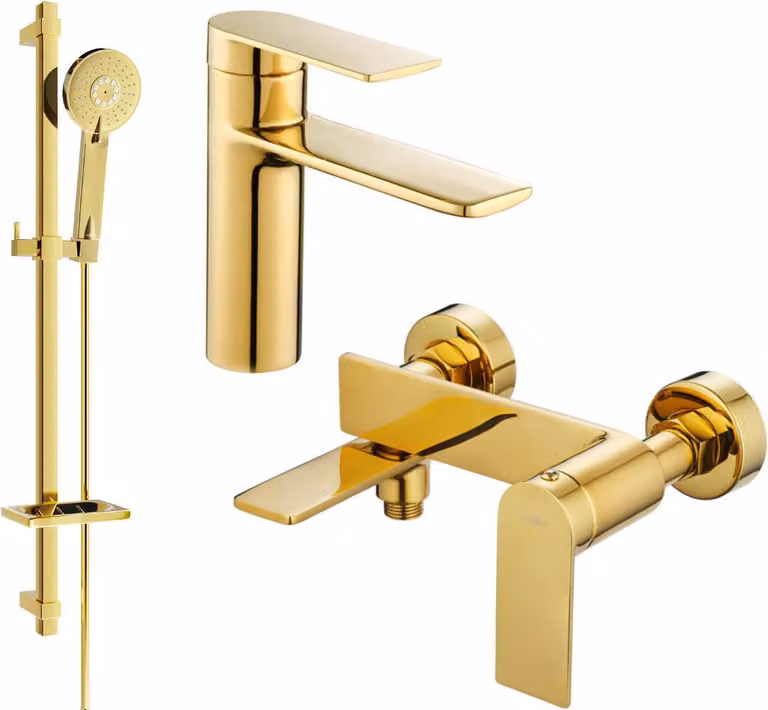 Mexen Zero DQ40 set da bagno, dorato - 71103DQ40-50