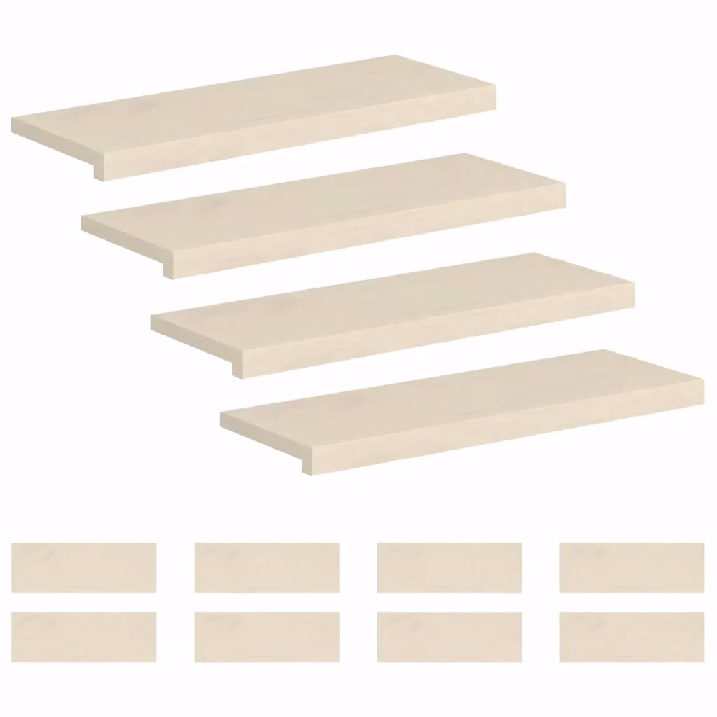 Set di 12 gradini per scale vidaXL in legno effetto rovere bianco L 70 cm x P 25 cm x H 2 cm – 2