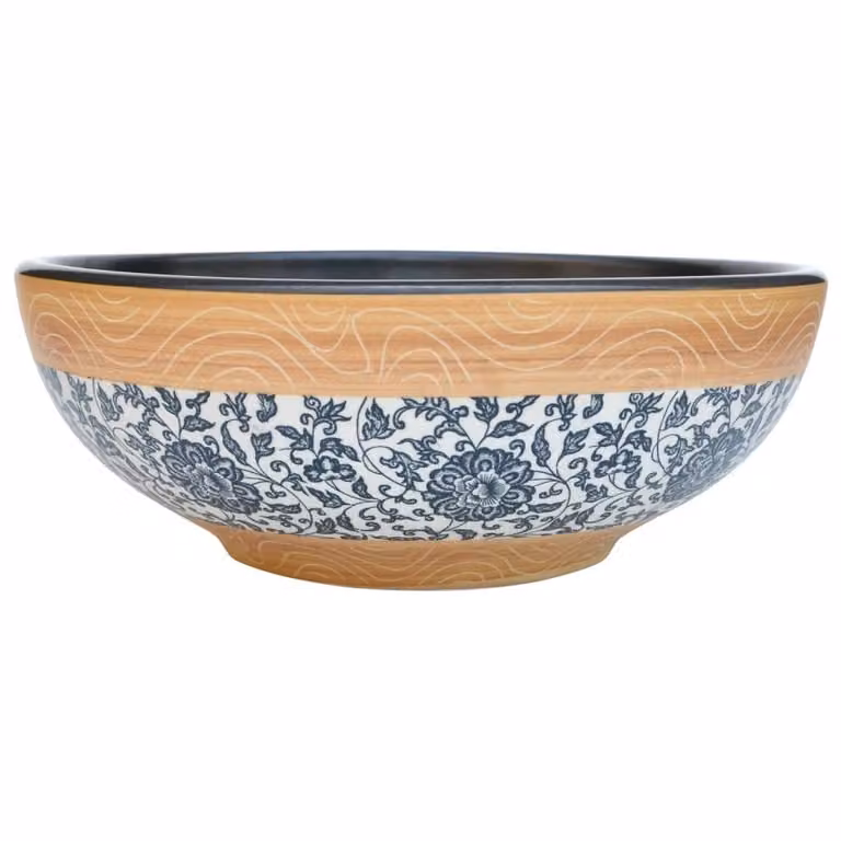 Lavabo da Appoggio Multicolore Rotondo Φ41x14 cm Vetroceramica
