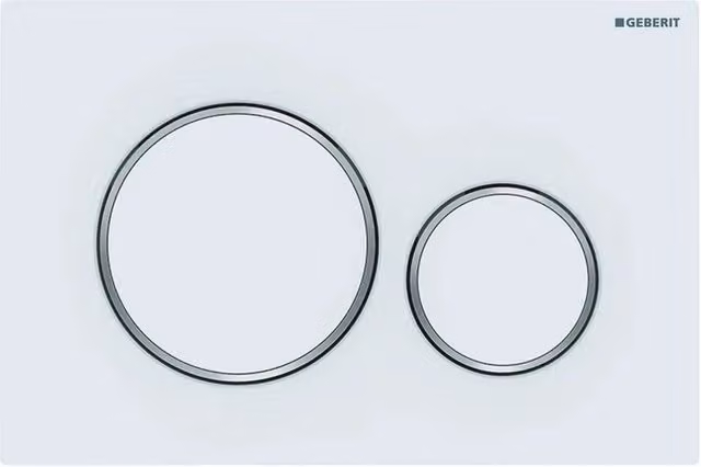 Placca di Comando SIGMA20 Doppio Tasto Bianco Cromo Geberit