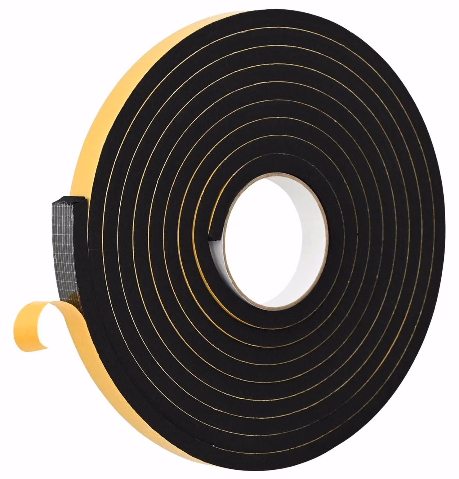 Nastro in schiuma autoadesivo, 10 pezzi, nero, 20 mm x 5 m, schiuma CR