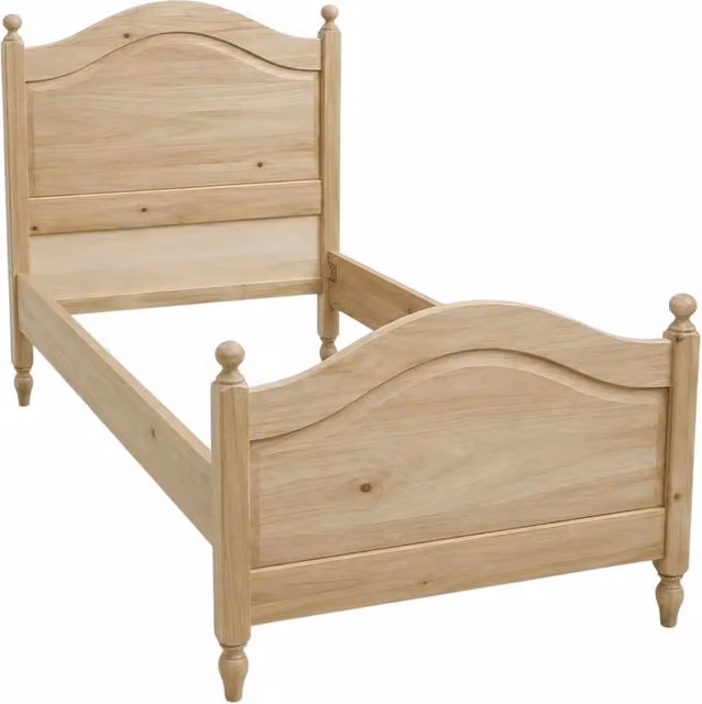 Letto singolo in legno di faggio stile arte povera Mobili 2G L/P/H: 99 x 212 x 112 cm – 1