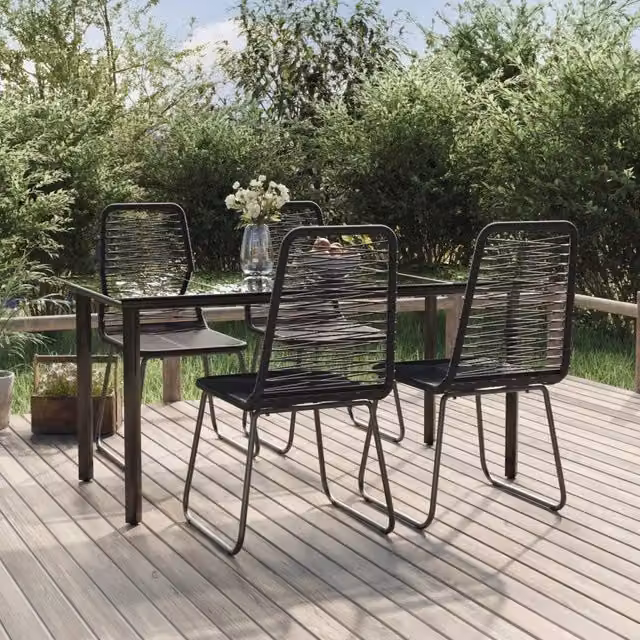 Set da Pranzo da Giardino 5 pz Nero 3156504