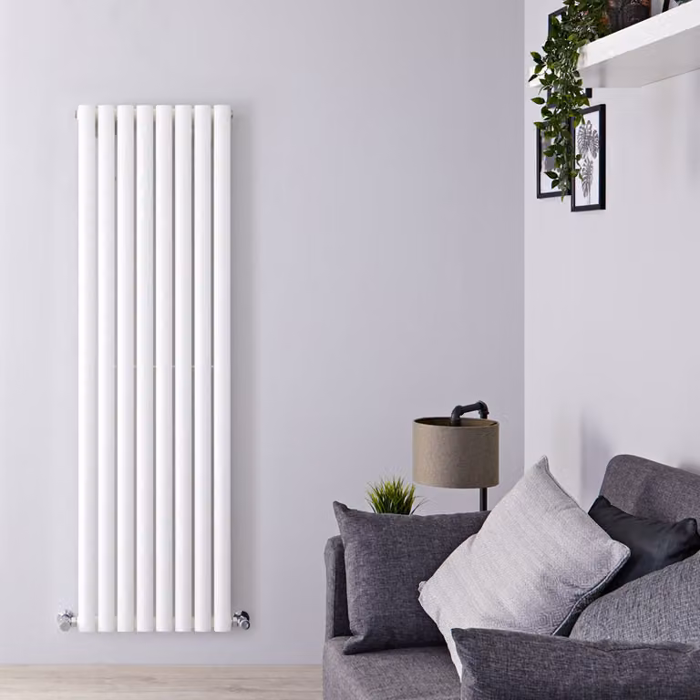 Radiatore Verticale di Design Bianco 1600x472mm 880W Termosifone Arredo Casa - Revive