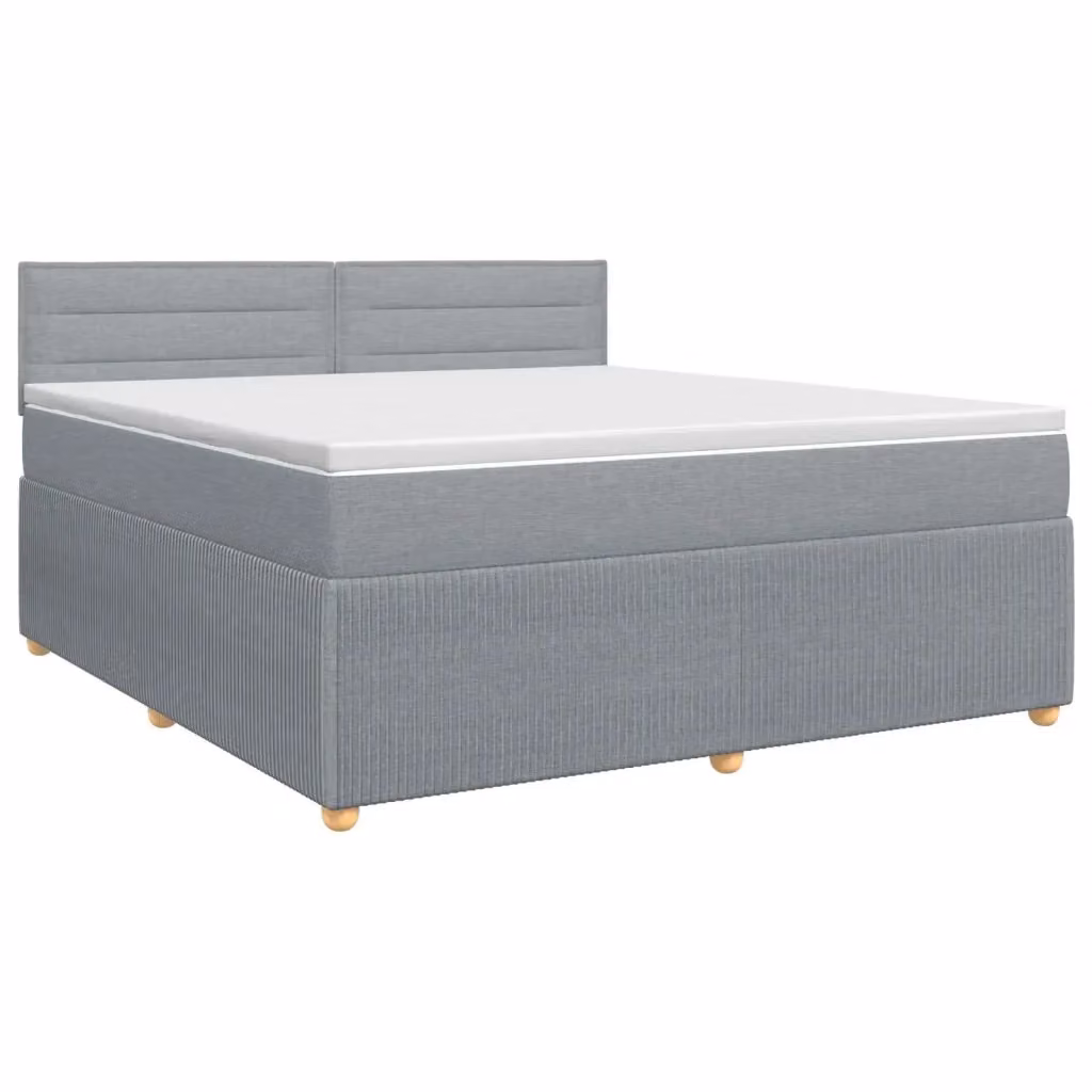 Letto box spring con materasso ibrido vidaXL Grigio Chiaro L/P/H: 140 x 200 x 100,5 cm – 2