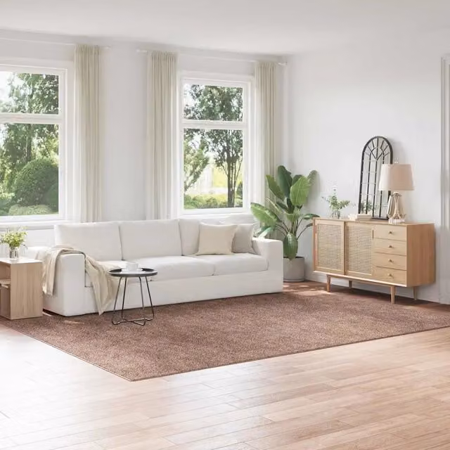 Tappeto Shaggy Moderno vidaXL Marrone Antiscivolo e Lavabile in Polipropilene L: 240 cm, P: 340 cm – 1