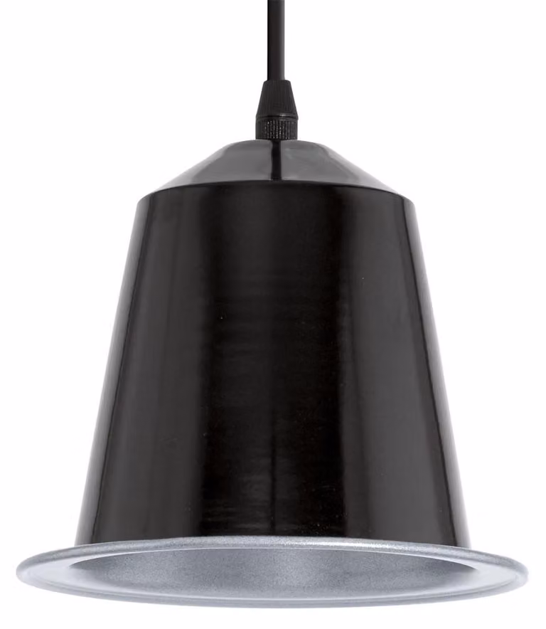Lampada a sospensione LED, acciaio, nero lucido, IP20 GINOSA