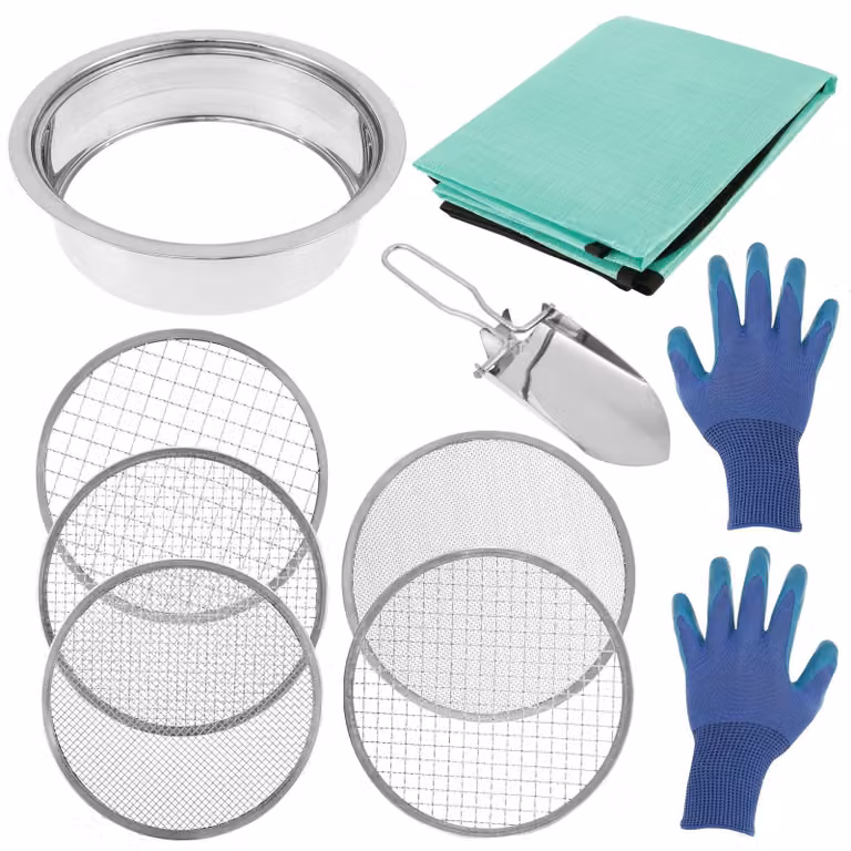 Setaccio da giardino con 4 pannelli setaccianti intercambiabili