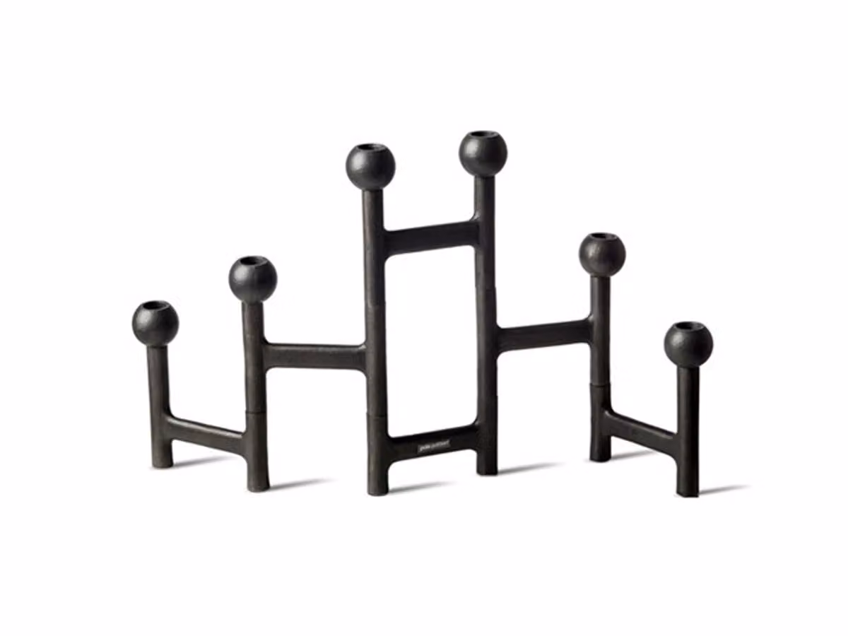 Graphite Round m Candelabro Pieghevole