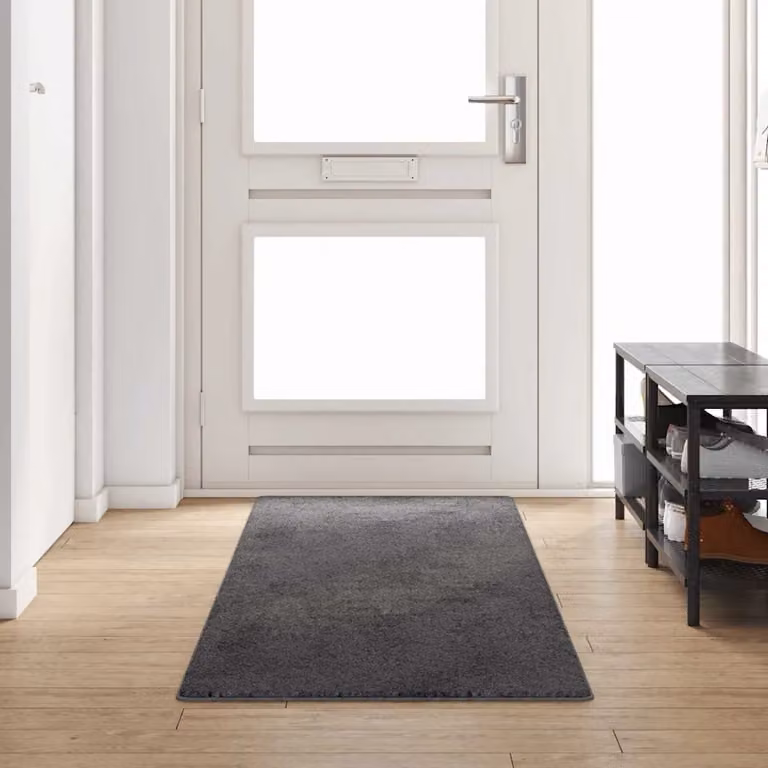 Runner in moquette vidaXL grigio, realizzato in polipropilene con tecnica hand-tufted, L 300 cm x P 80 cm