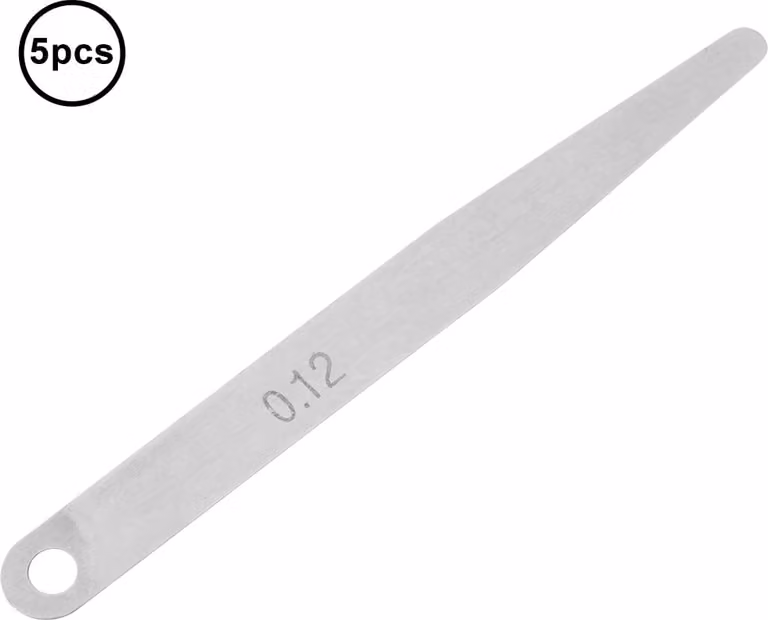 5 pezzi Spessimetro da 0,12 mm, calibro metrico di riempimento, strumento di misura (0,12 mm)