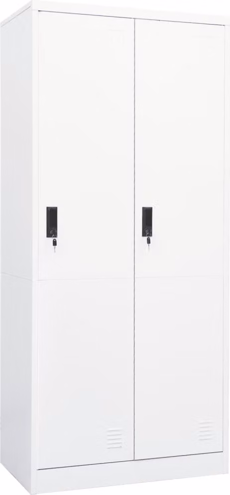 The Living Store Armadio Bianco 80x50x180 cm Acciaio