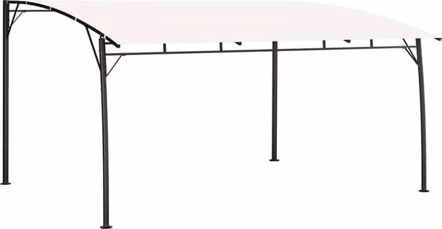 Ombrellone da sole Videx color beige e bianco in acciaio e poliestere L/P/H: 400 x 300 x 255 cm