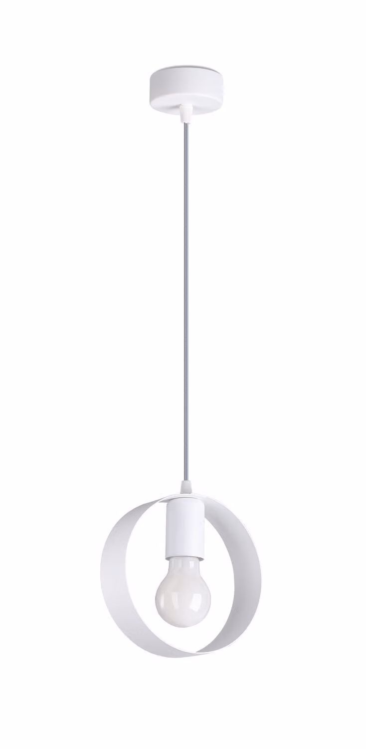 Lampada a sospensione TITRAN 1 biała 1xE27 15W acciaio 120x18x18cm Sollux Lighting