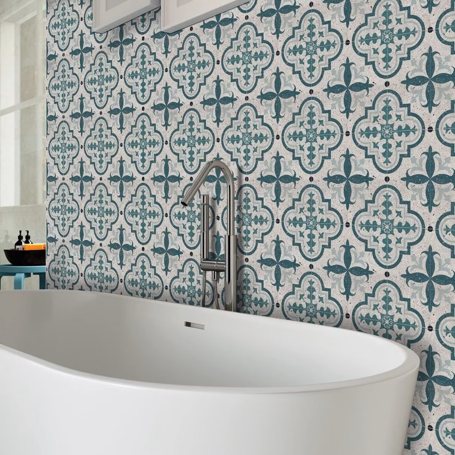 Piastrelle in vinile impermeabili - Autoadesive - Antiscivolo - PVC - 30x30 cm - Adatte per soggiorno/cucina/bagno - Adesivi per pavimenti